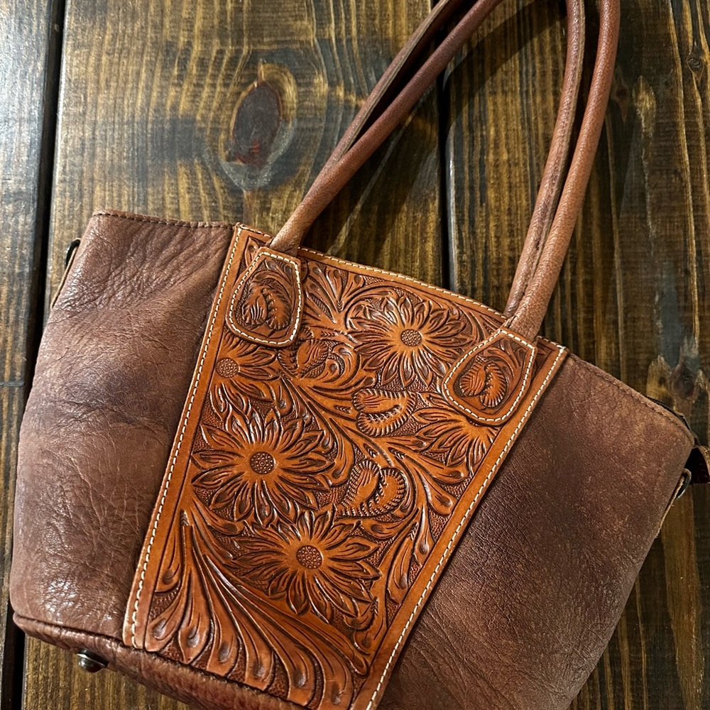 American Darling tooled leather purse